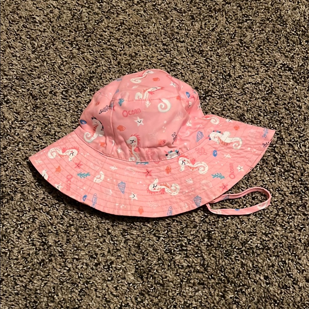 Pink Seahorse Sun Hat